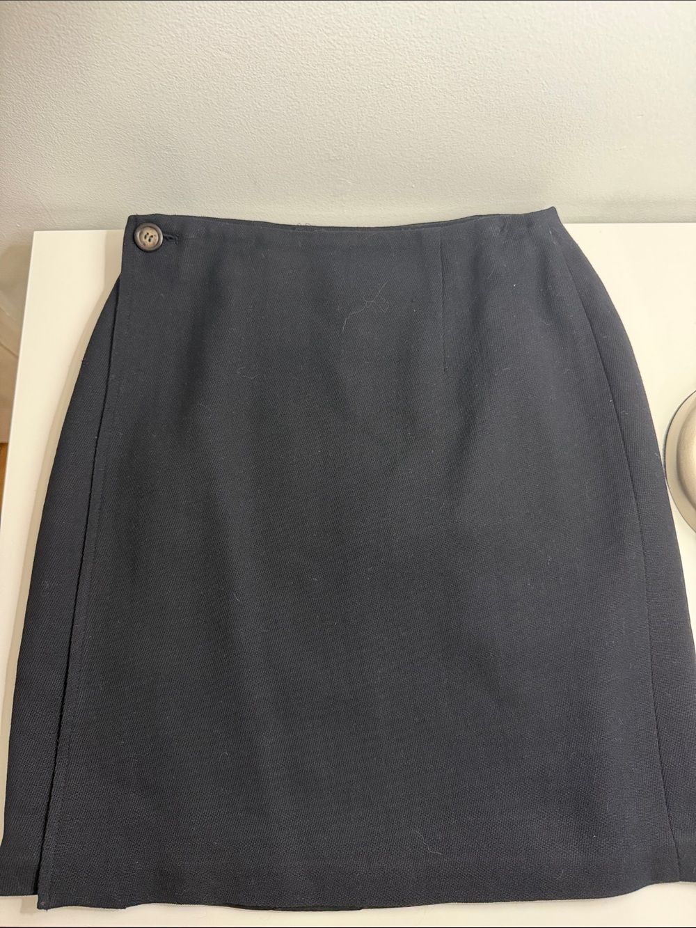 The Limited Black Pencil Skirt with Side Button